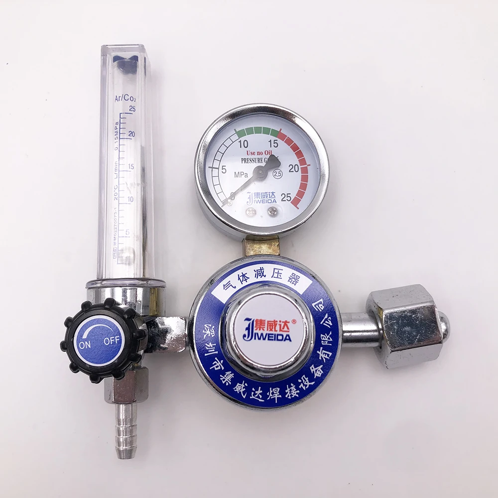 JINSLU G5/8'' -14H(F) 0-25Mpa CO2 Mig Tig Flow Meter Argon Gas Regulator Reducer With Flowmeter Gauge High Pressure