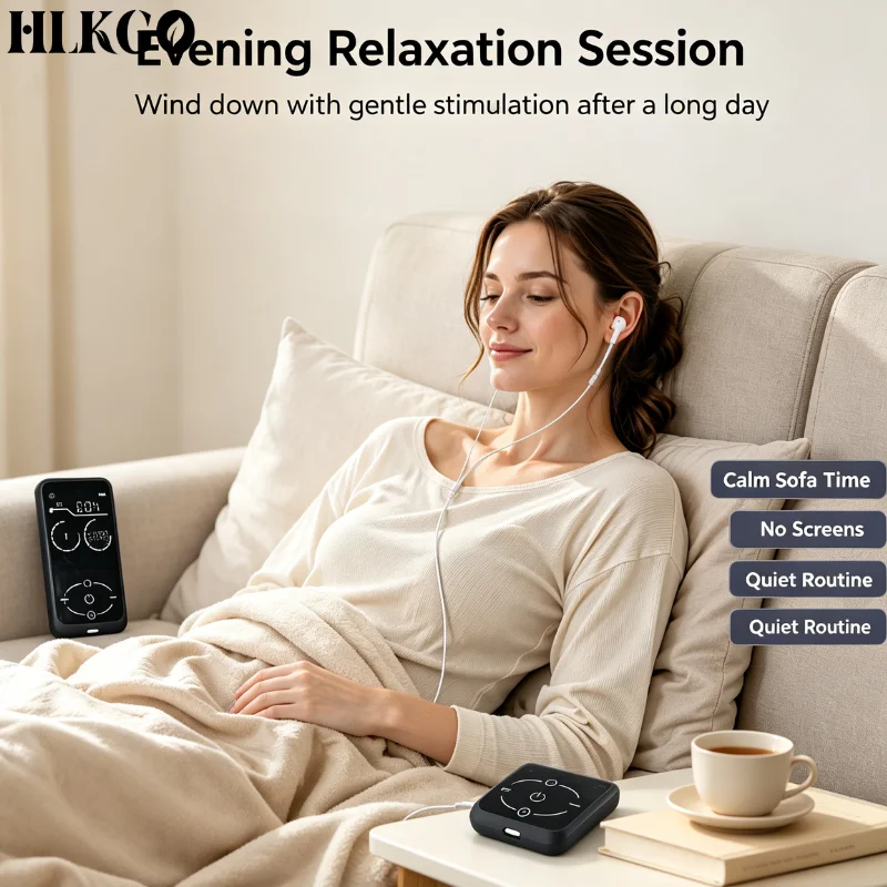 Portable Luna Vagus Nerve Stimulator for Insomnia Anxiety Relief Deep Calm Meditation Drug Free Headache Pain Management