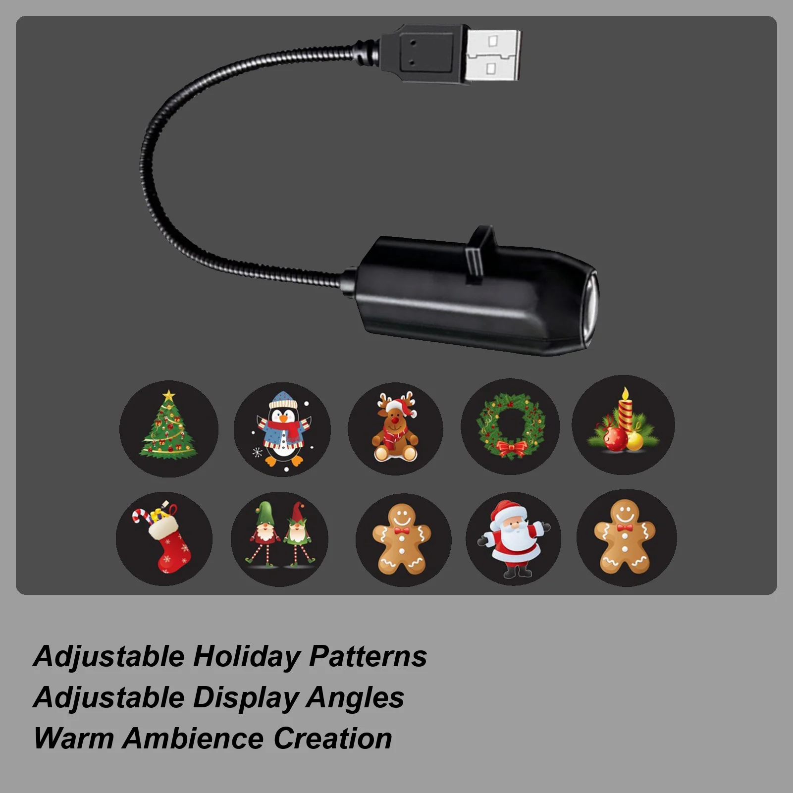 

Рождественские фонари для проектора USB водонепроницаемые вращающиеся на 360 градусов светильники для проектора украшения дома для офисов на День Благодарения стол