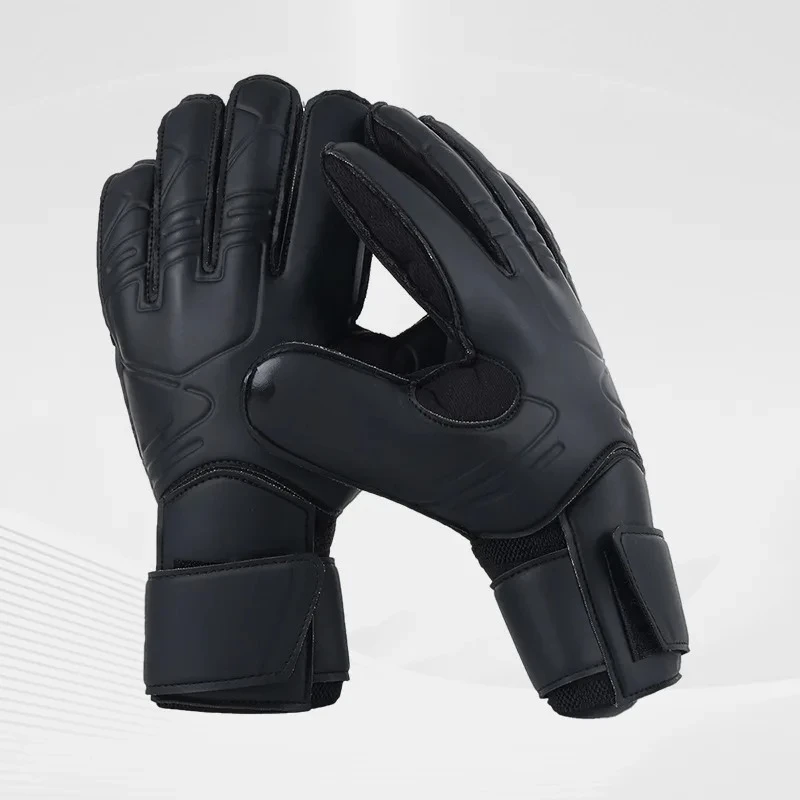 

1 Pair Black Football Goalkeeper Gloves Professional Finger Protection Anti-Slip for Training