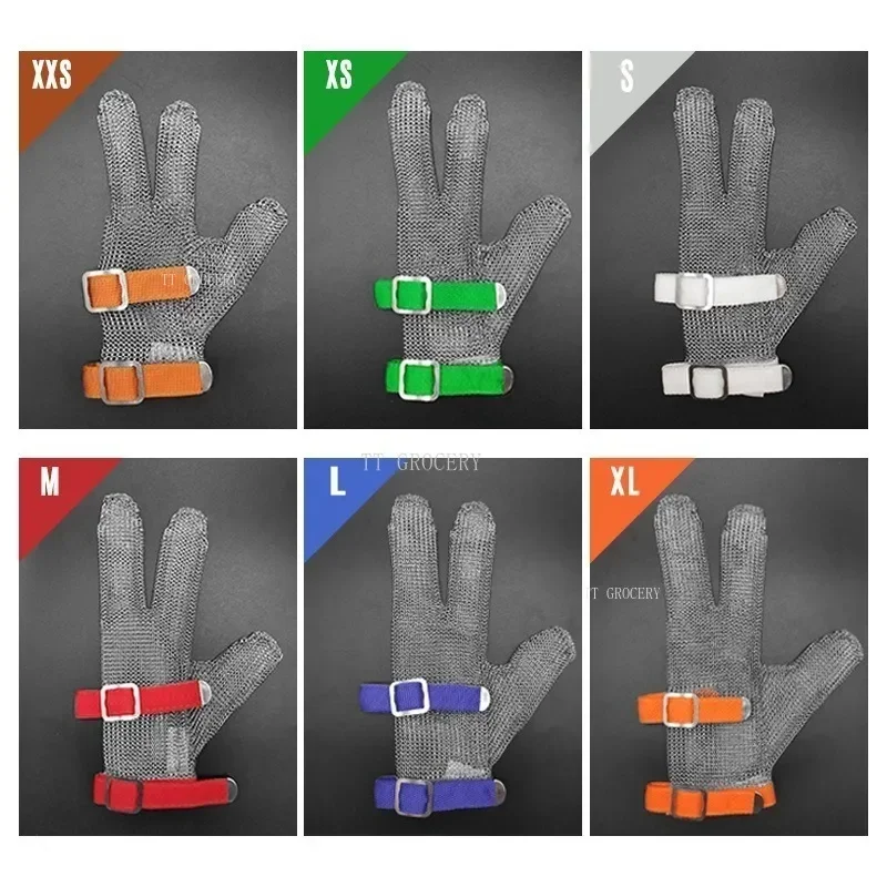 1 Stuk Mesh Slager Wanten Handbescherming Werk Steekbestendige Handschoen Veiligheid Snijvast Bescherming Handschoenen Rvs Metaal