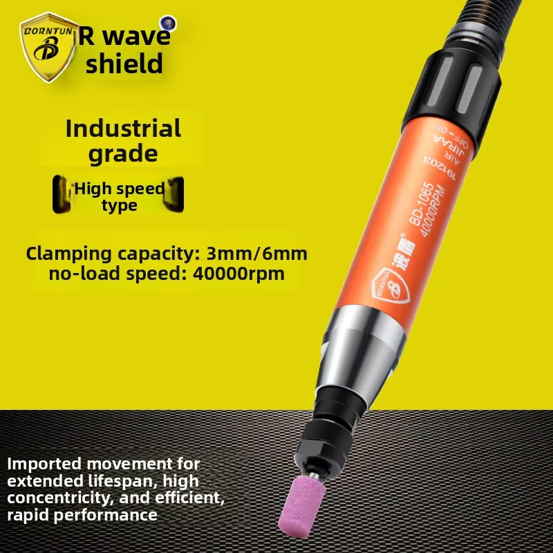 Wave Shield 3Mm/6Mm High Torque Air Grinding Pen Pneumatic Engraving Machine Pen-Type Grinding Machine Grinding Pen Bd-1065