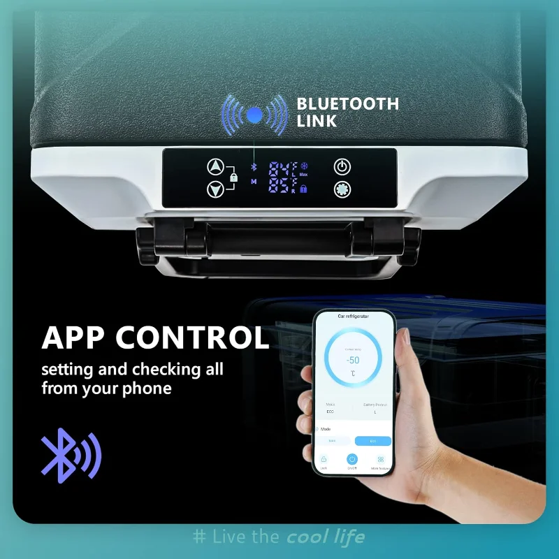 Frigorifero EUHOMY da 12 Volt, frigorifero da 58 QT (55 L) 12 V, dispositivo di raffreddamento elettrico 12/24 V CC 120-240 V CA -4 ℉ ~68 ℉ , Divisore rimovibile per congelatore 12V,