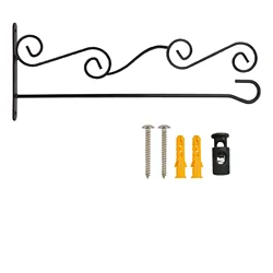 Garden Flag Stand ，Wall Garden Flag Holder,Metal Garden Flag Scroll Hanger,  Mailbox Post Scroll Flag Bracket
