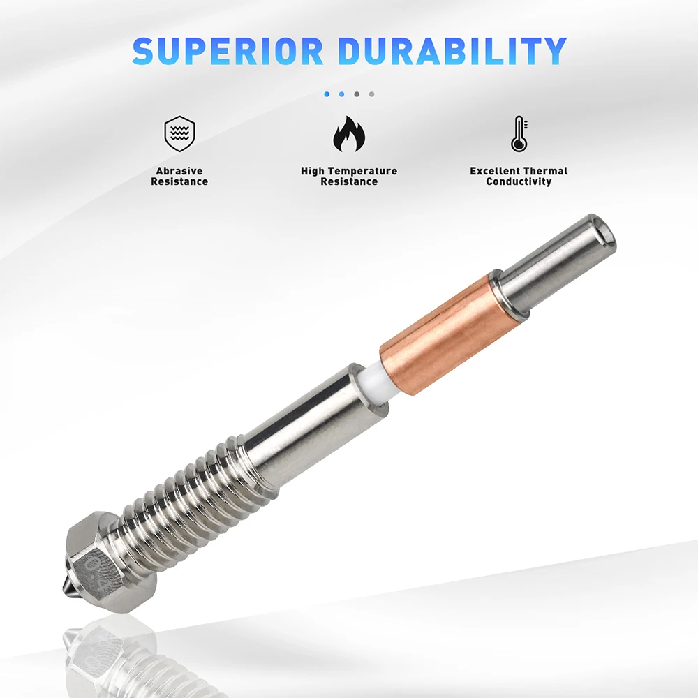 Düse für QIDI Plus4 Q2/Q2C Bimetall-Hotend-Düsen 0,2/0,4/0,6/0,8mm Keramik-Isolierung Integration 3D-Drucker-Zubehör – Detail 9
