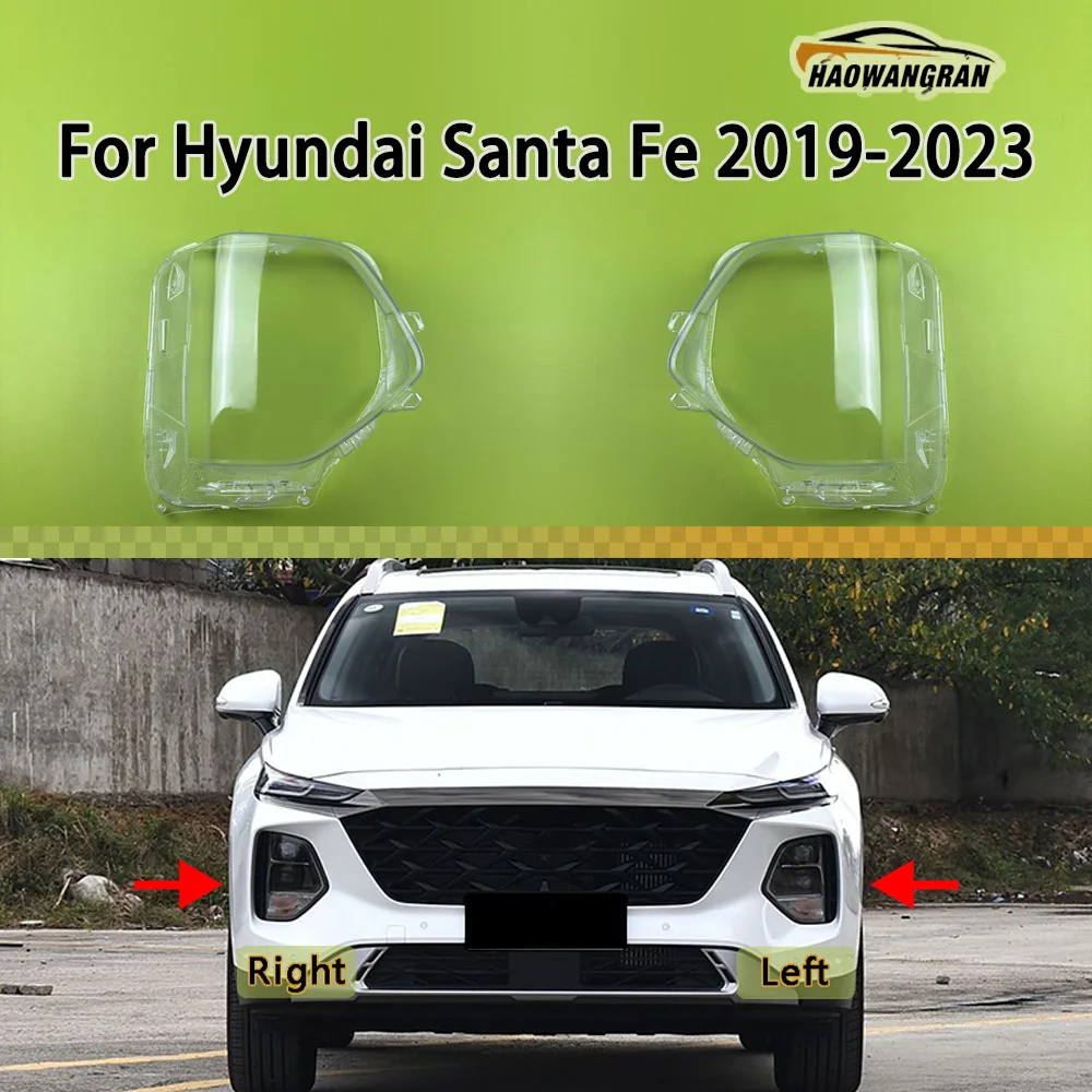 

Auto Fog Lamp For Hyundai Santa Fe 2019 2020 2021 2022 2023 Car Front Foglight Lens Cover Lampshade Glass Lampcover Caps Foglamp