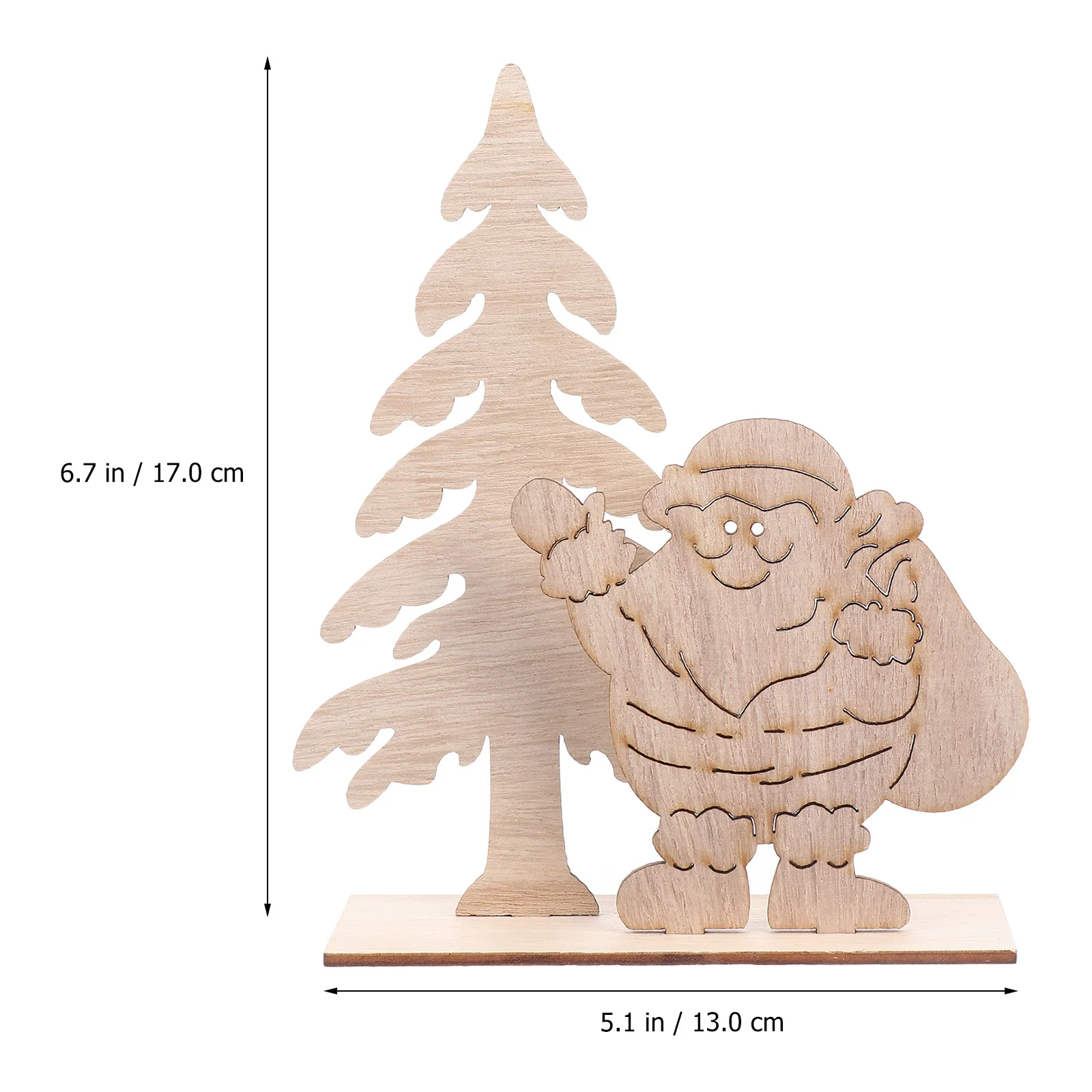 

5pcs Wooden Table Decorations Christmas Tree Centerpieces for Dining Room Craft DIY Ornaments Holiday Sewing Accessories