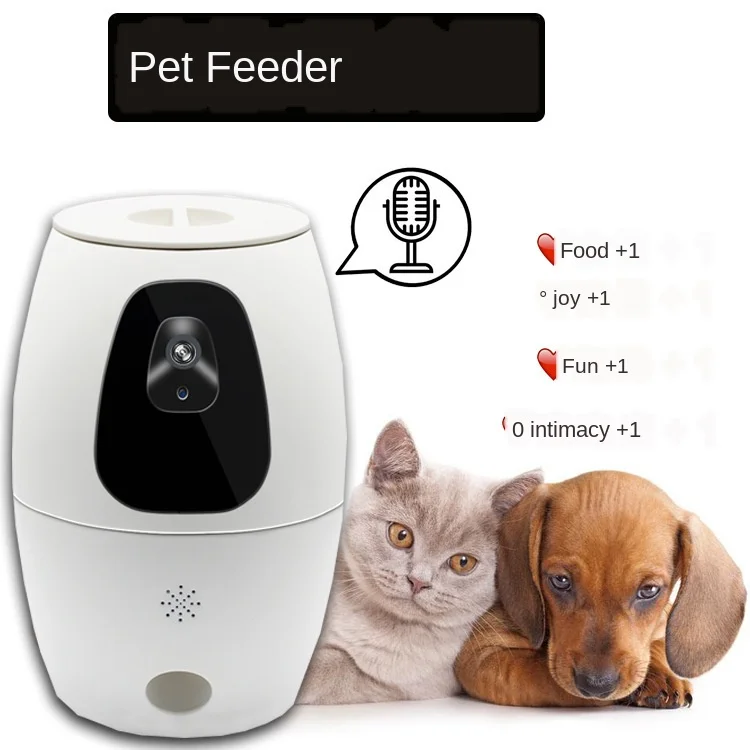 Auto Timed  Smart Wifi Dog Food Dispenser Automatic Pet Feeder with Digital Timer and  IR Camera