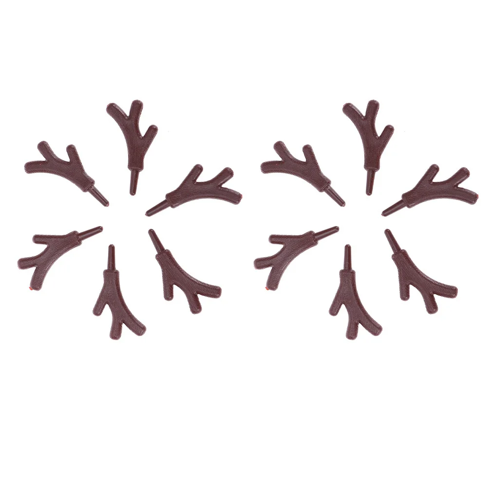 120 Stück Zweig-Geweih-Dekorationen, realistisch, klein, Weihnachten, Basteln, DIY-Ornament für Urlaub, Party, Zuhause, Geschäft, Hotel, Weihnachtsdekoration