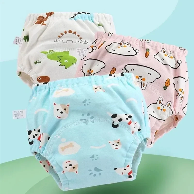 Baby Cotton Training Pants Panties Waterproof Cloth Diapers Reusable Toolder Nappies Diaper Baby Underwear