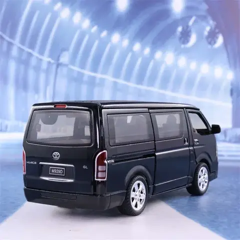 1:32 Toyota Hiace MPV Legeringsbilmodell Diecast Leksaksfordon Metallleksaksbilmodell Ljud Ljus Samling Barn Present F366 10 best sales gjuten Hiac - №10