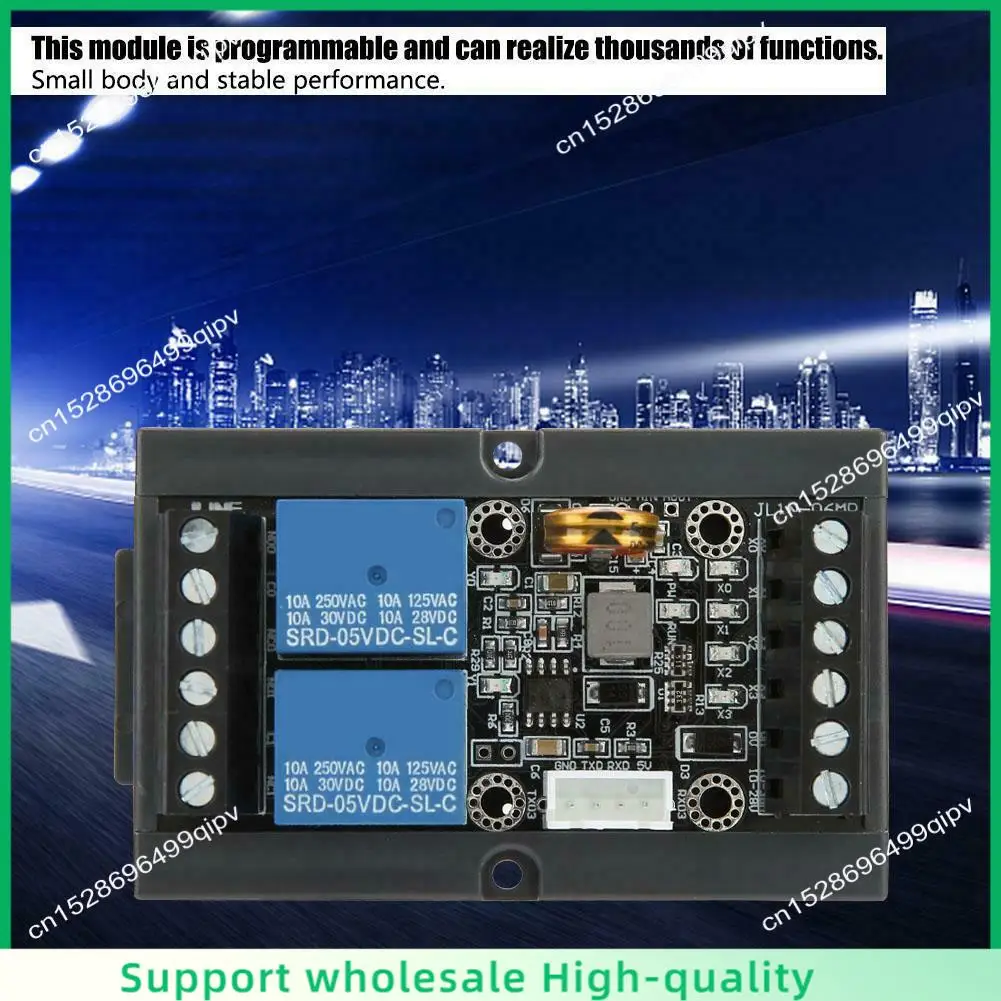 ABSF PLC Industrial Control Board FX1N-06MR Programmable Relay Delay Module Withshell