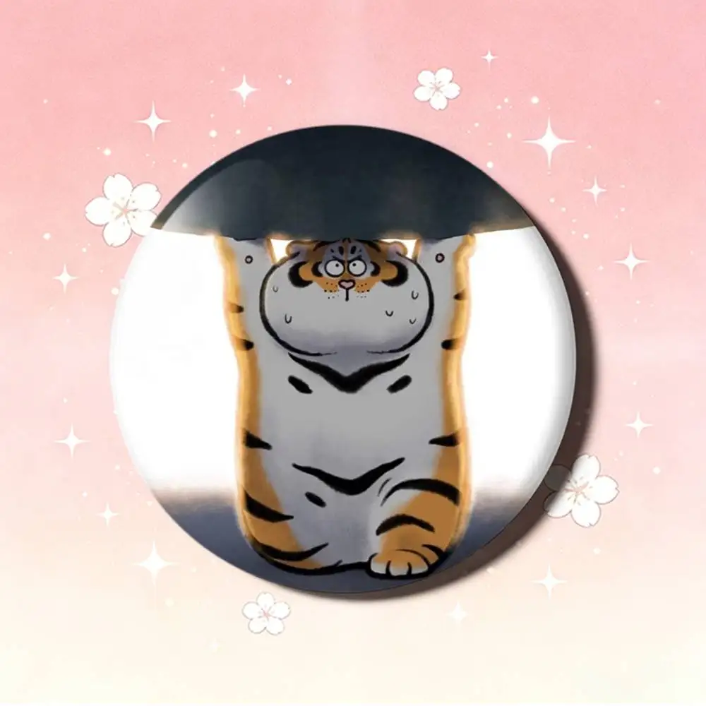 cute Alexander chubby Fat Tiger Laser Badge Applicable For Backpack Clothes Hats Decor Creative Accessories