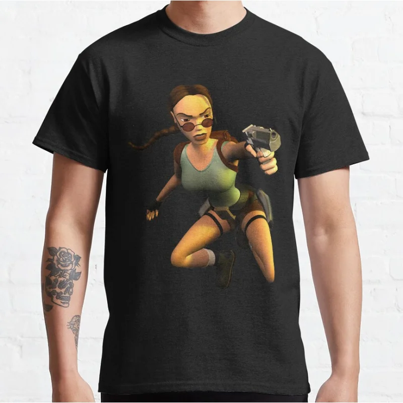 Day Gift For Lara Croft Awesome For Movie Fan Tomb Raider 90s Retro video games graphic t shirts old school tee All size S-6XL