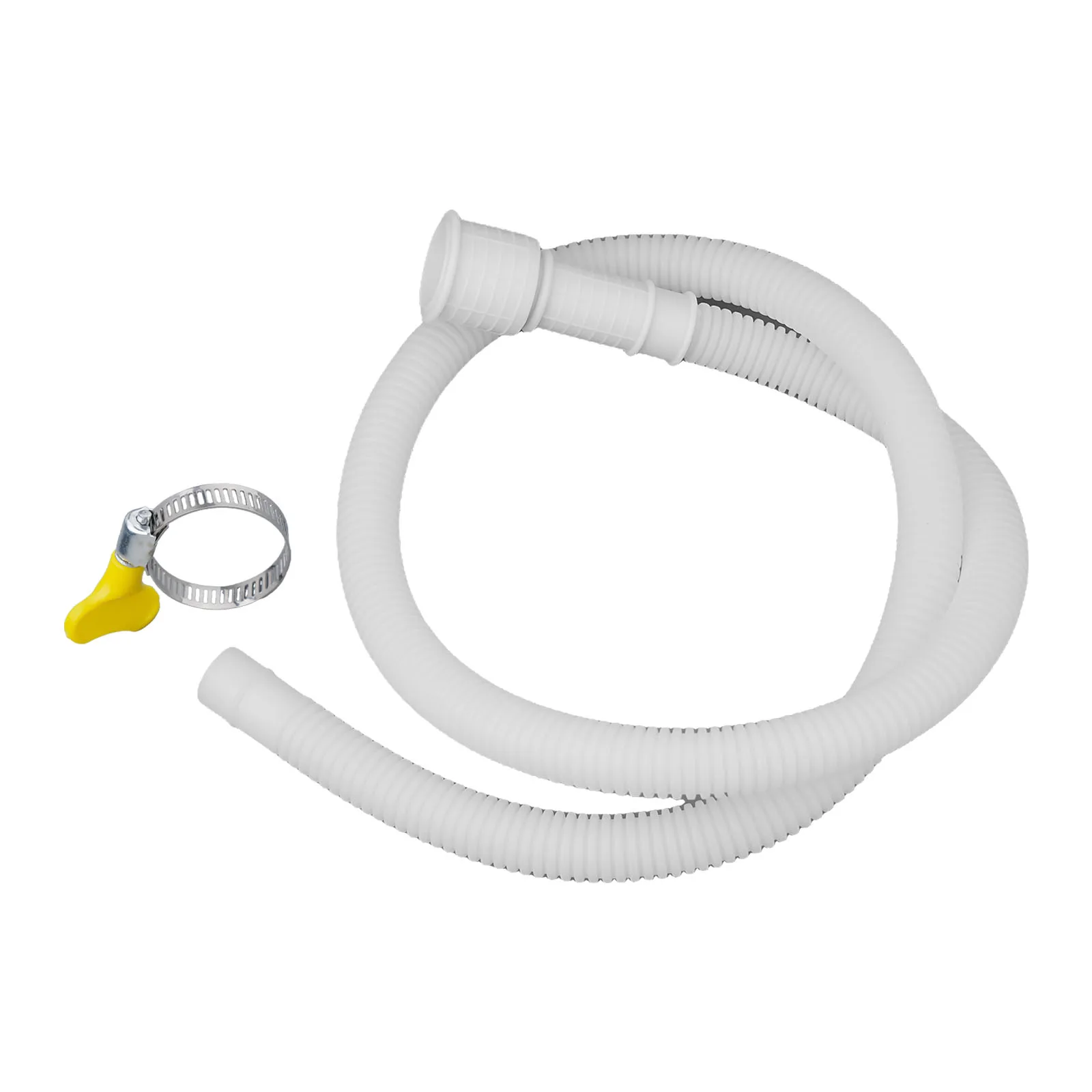1 Pcs Extendable Plastic Water Drain Hose For Washer And AC Unit, Flexible Drainage Pipe With Metal Clamp