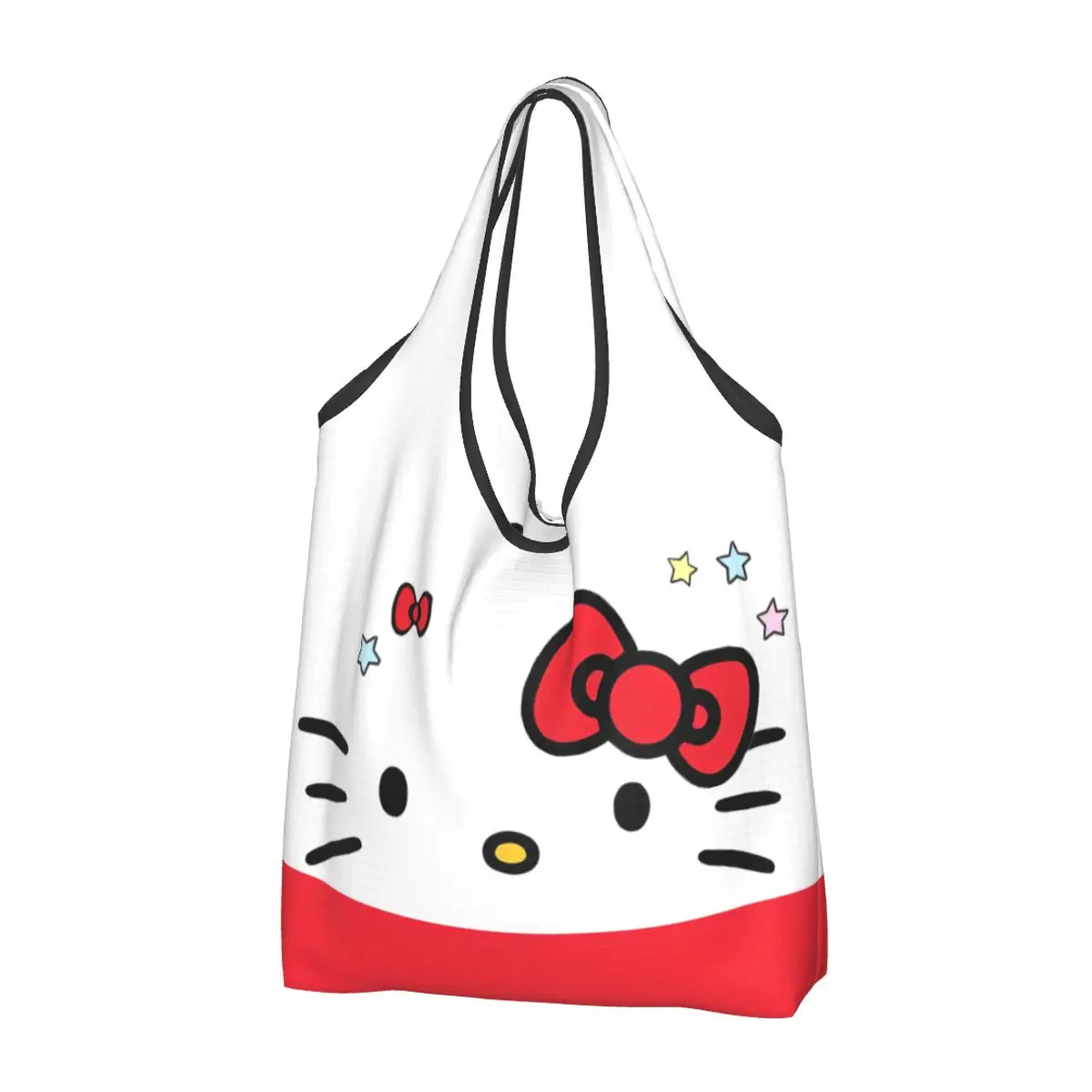

Reusable Hello Kitty Grocery Bags Foldable Machine Washable Shopping Bags Large Eco Storage Bag Lightweight