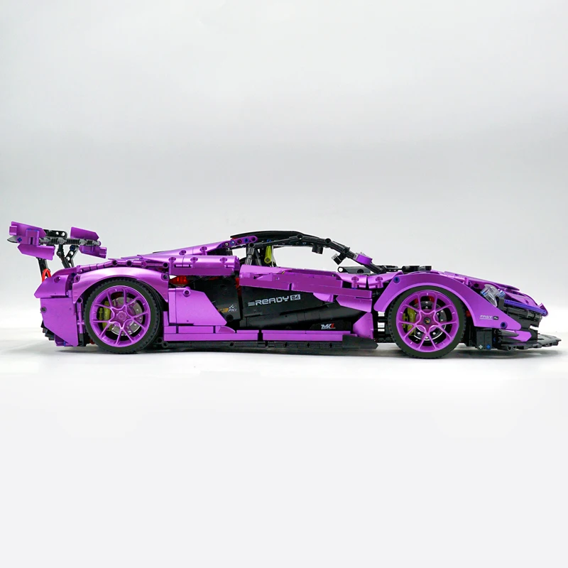 Guly 10617 Technical Purple Plating MOC Super Sprots Car Model Building Blocks Bricks DIY Puzzle Toys Birthday Christmas Gifts