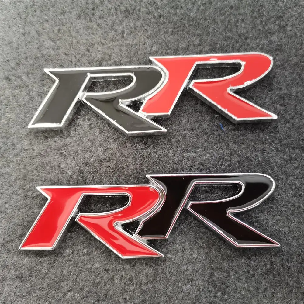 Universal Car Tail Rear Side 3D Emblem Badge Sticker RR Decals Auto Decor Styling Decal For Honda RR Civic Mugen Crv City Hrv