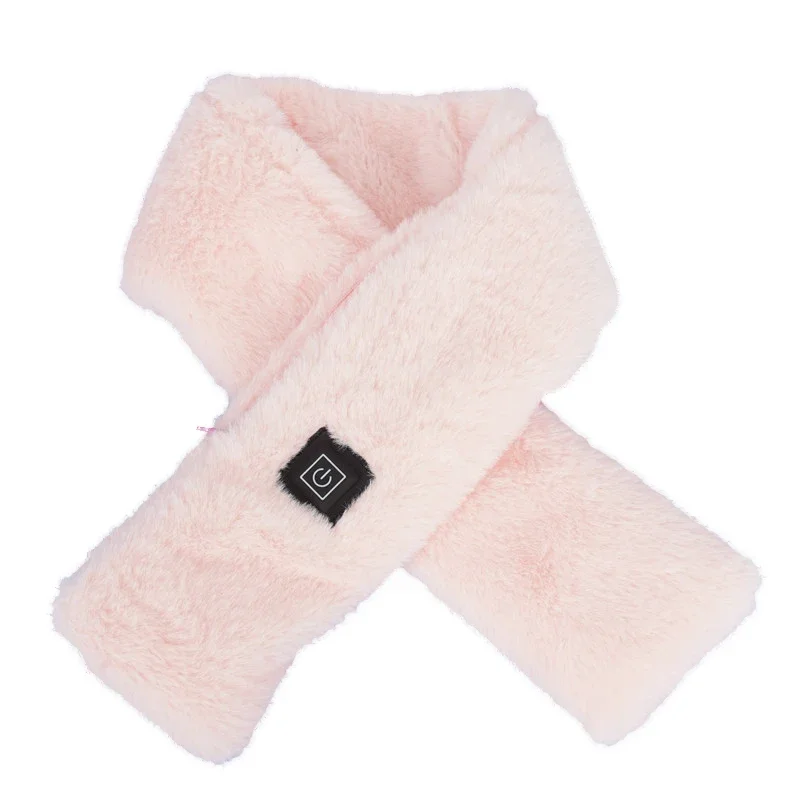 New imitation rabbit hair heating scarf usb winter warm heating Christmas scarf to protect cervical spine charging bib