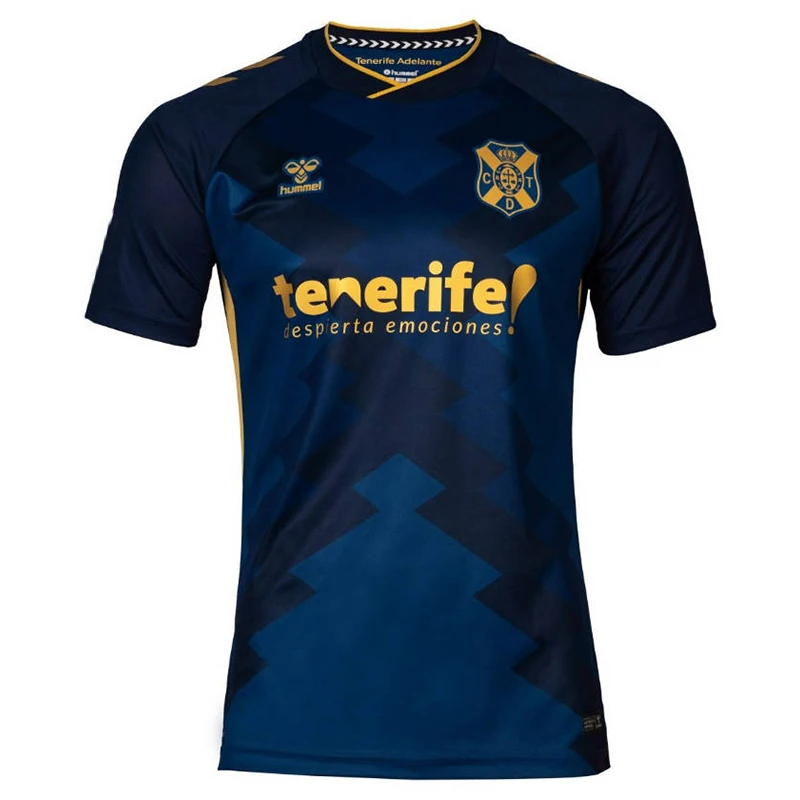 24-25 La Liga Venta caliente equipo Tenerife Top verano ocio deportes al aire libre Top suelto Camiseta estampada 3D no personalizada