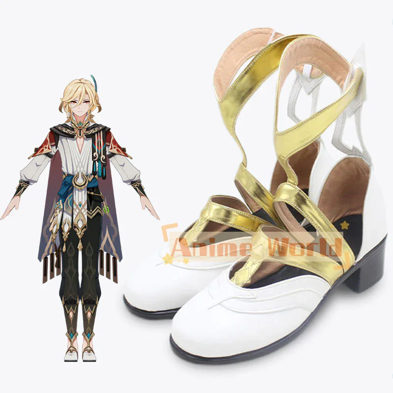 Genshin Impact Kaveh Cosplay Shoes Halloween Carnival Boots Custom Made