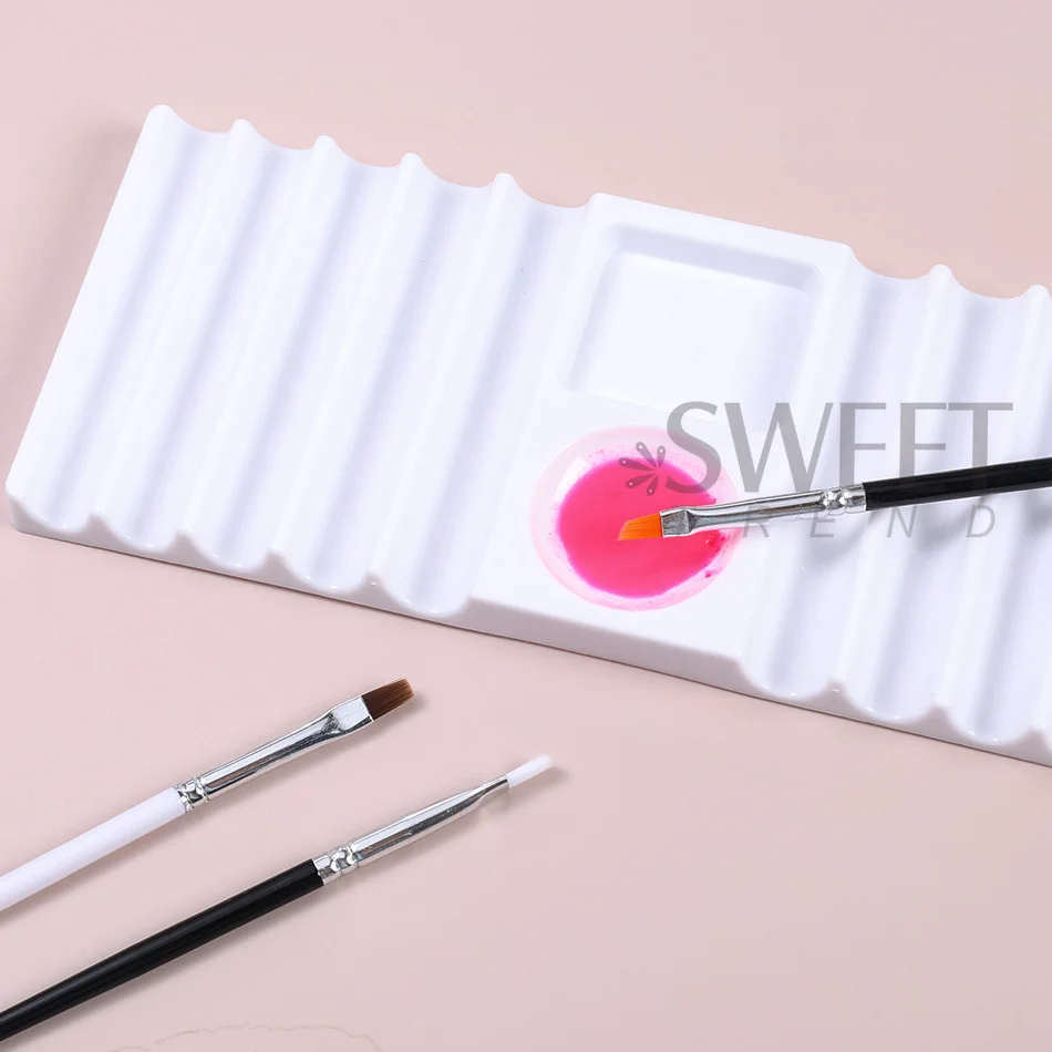 1/2 Stück Dual-Form-Halter aus Kunststoff für Nagelkunstwerkzeuge, Nagelpinselhalter, Aufbewahrung für Nagelverlängerungsformen, Palette-Werkzeuge – Detail 5