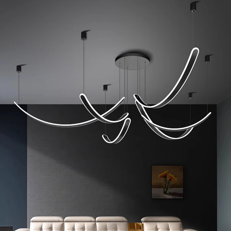 Modern Minimalist Pendant Light LED Chandelier for Dining Room Living Room Kitchen Island Restaurant Home Decor 2026