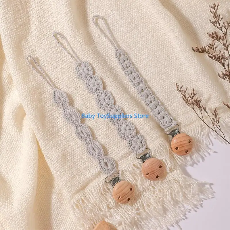 R1WF 3PCS Baby Chain Chain Infant Pacifier حامل للأطفال الصغار حديثي الولادة