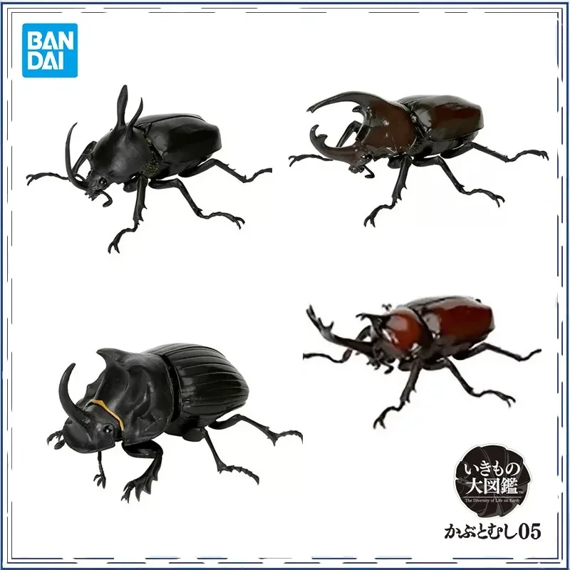 BANDAI Anime Biological Encyclopedia Beetle Dynastes Satanas GASHAPON Christmas Gifts Genuine Action Figure Model Toys