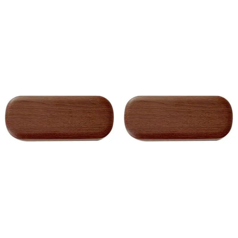 ABGH-2X Portable Glasses Case Hard Wooden Grain Spectacle Frame Box Reading Glasses Sunglasses Holder Storage Case-Dark Brown
