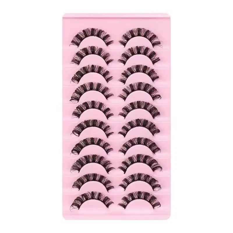 10 paires de Faux Cils 3D en vison, bande russe, dramatiques, maquillage, vente en gros, Extension de Cils, maquiagem