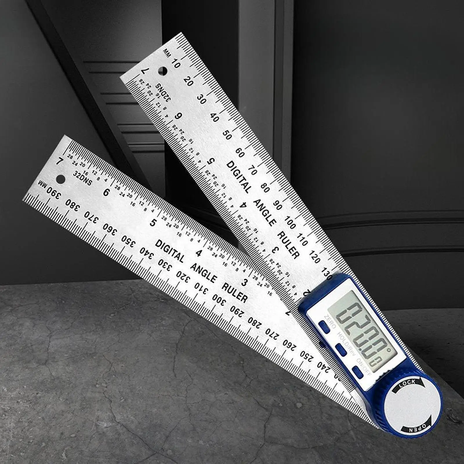 Digital Angle Finder Ruler Protractor Level Tool Building Gauge LCD Display