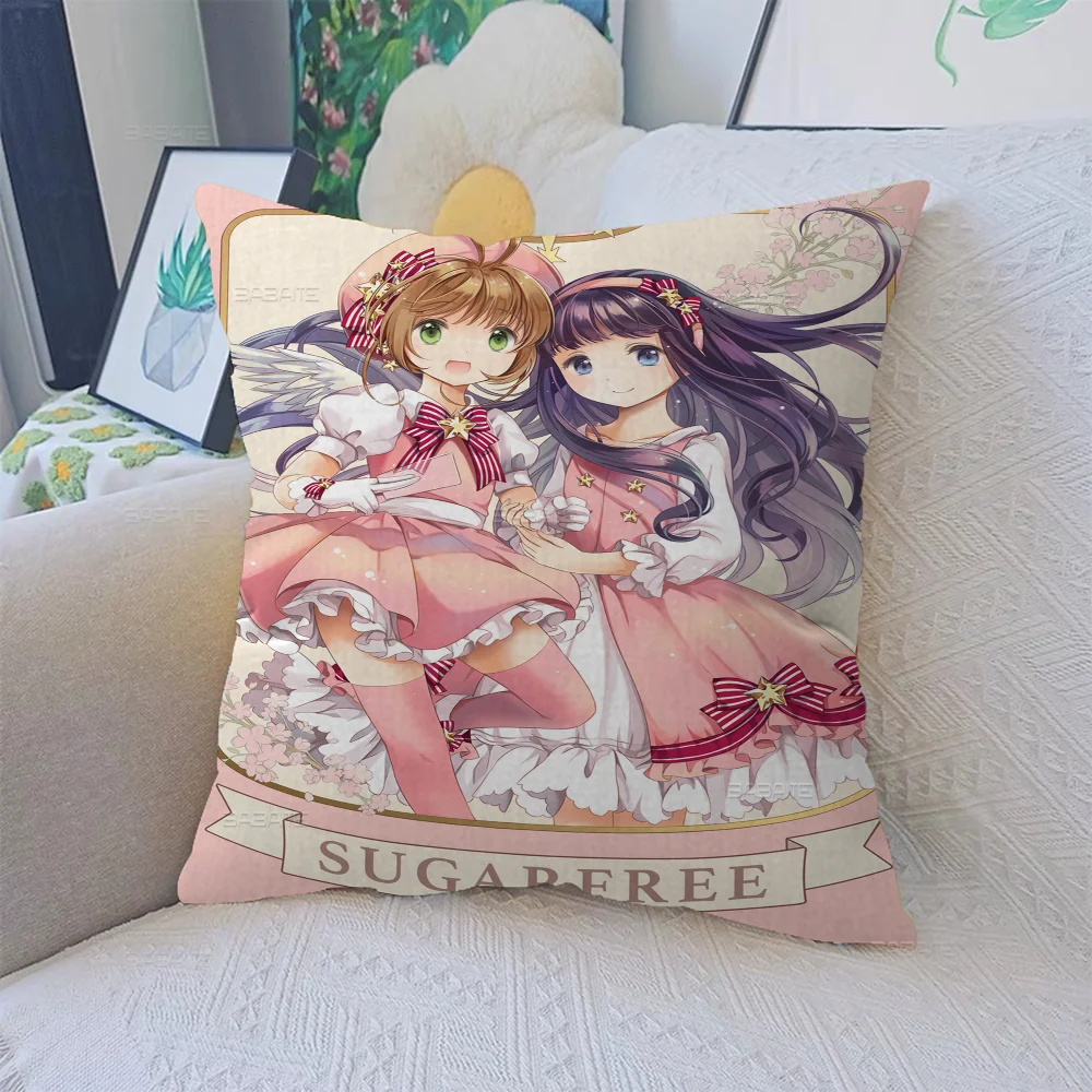 Cardcaptor Sakura Cushion Cover Car Throw Pillow Case For Sofa Car Christmas Gift 40x40cm 45x45cm