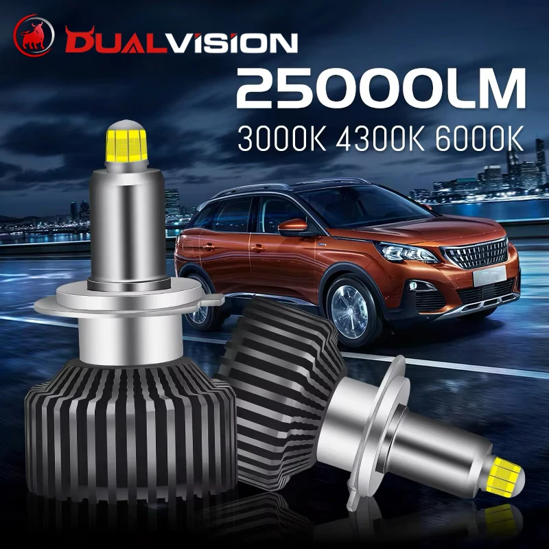 

9012 LED Headlight 25000LM 360 LED H7 3000K 4300K H1 D1S HIR2 D3S D2S D4S H11 H8 H9 9005 9006 HB3 HB4 6000K CSP Chips Fog Lights