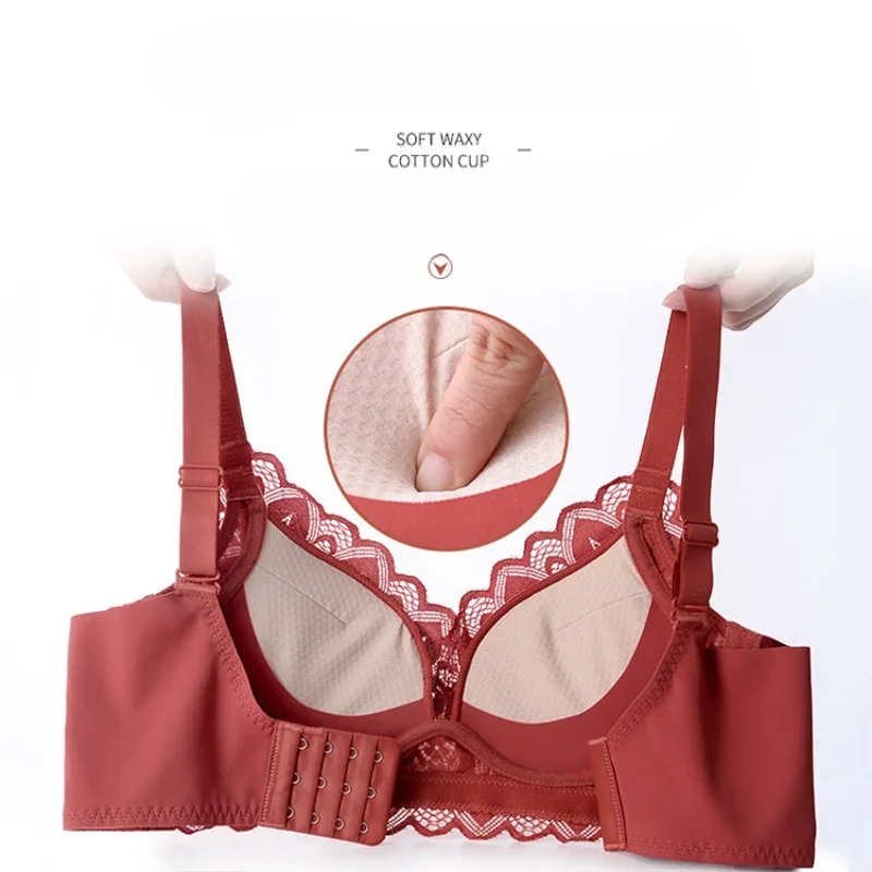 Soutiens-gorge push-up en dentelle sexy pour femmes, sous-vêtements sans anneau en acier, bralette douce et confortable, soutien-gorge tubulaire pour femmes, lingerie