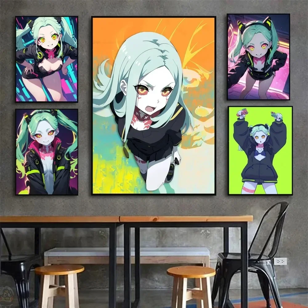 1pc Rebecca Animated Cyberpunk Poster Poster Art Print Bar Living Room Furniture Decor