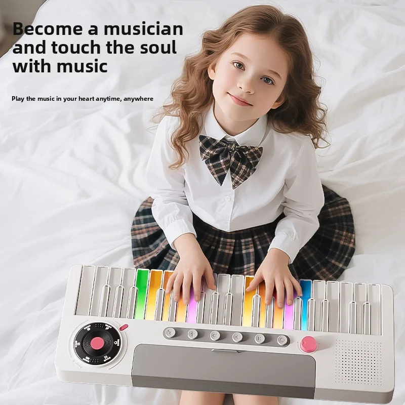 

37-Key Kids Piano with Eye-Caring Led & Follow-Along Tutorials, Perfect Educational Birthday Gift for Boys and Girls