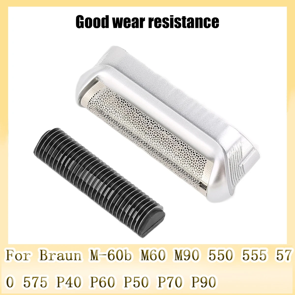 Compatible with Braun M-60b M60 M90 550 555 570 575 P40 P60 P50 P70 P90 500 shaver 5S foil and cutting machine 5609 5608 5607