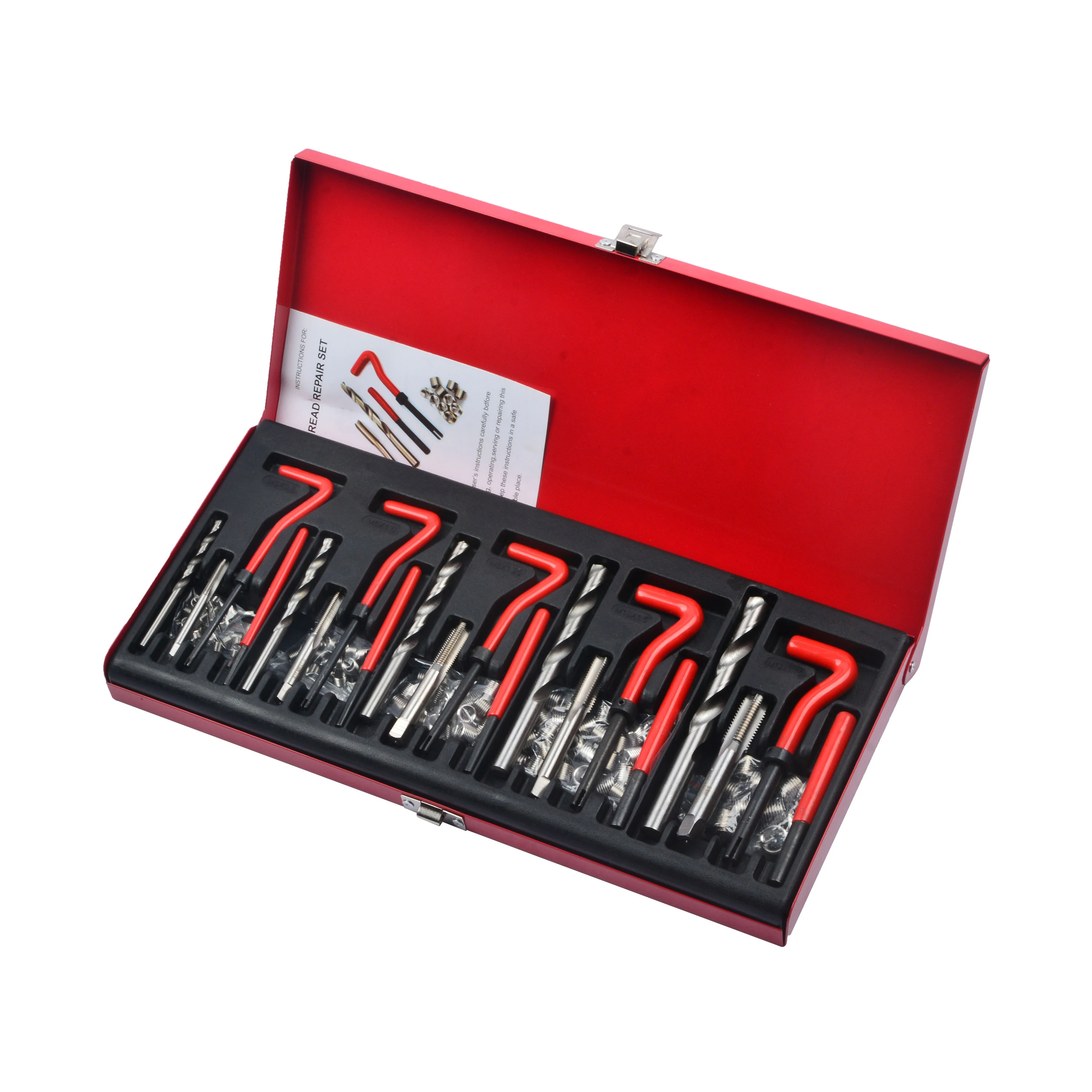 131 Pcs Professional Engine Block Restoring Damaged Thread Repair Tool Kit M5 M6 M8 M10 M12