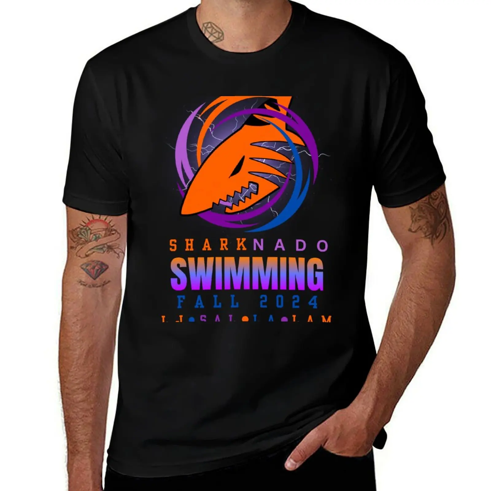 

Sharknado Swimming T-Shirt man t shirt summer t shirt man casual man graphic t shirt T-Shirt