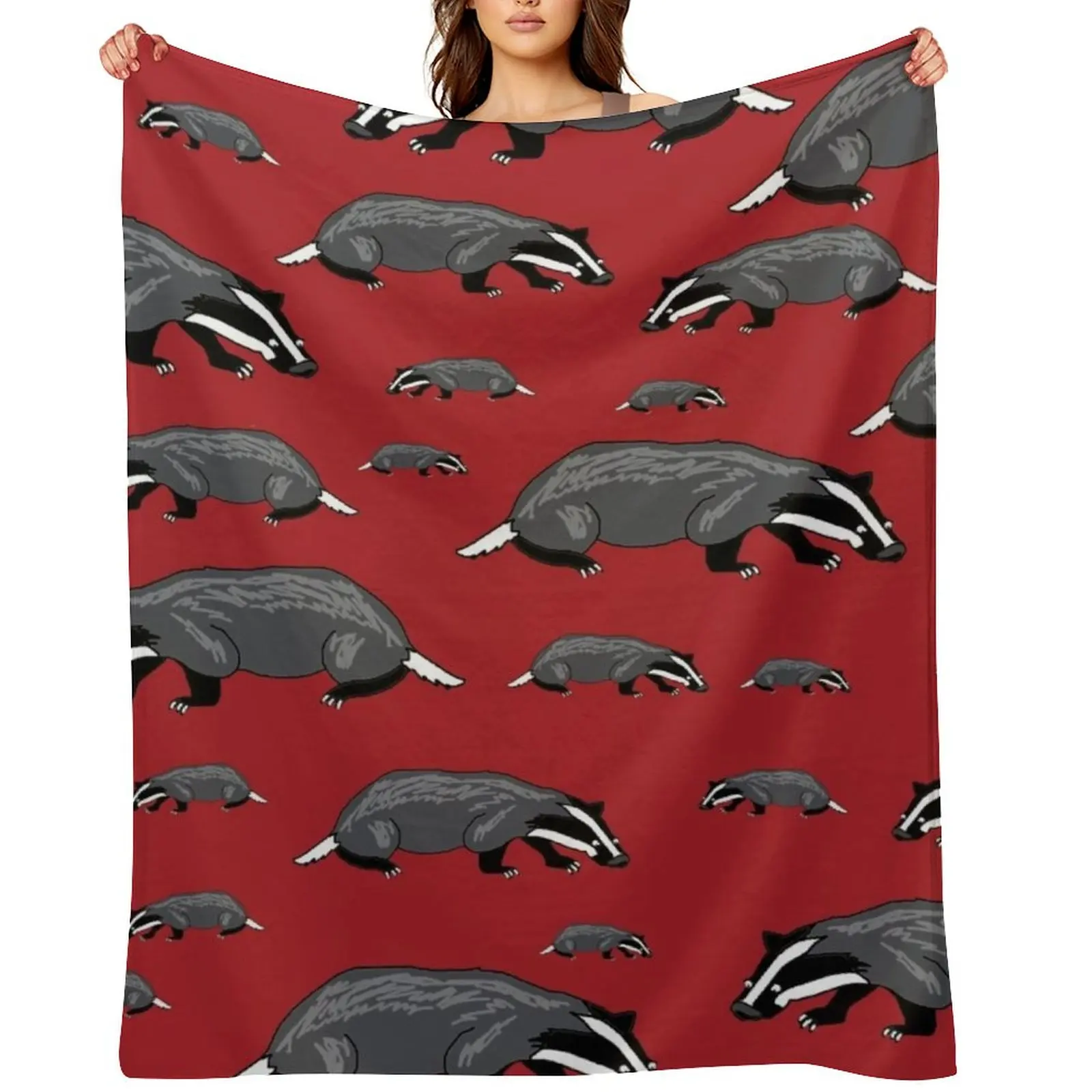 

Save The Badgers Red Cartoon Throw Blanket For Baby Thin Nap Luxury St Blankets