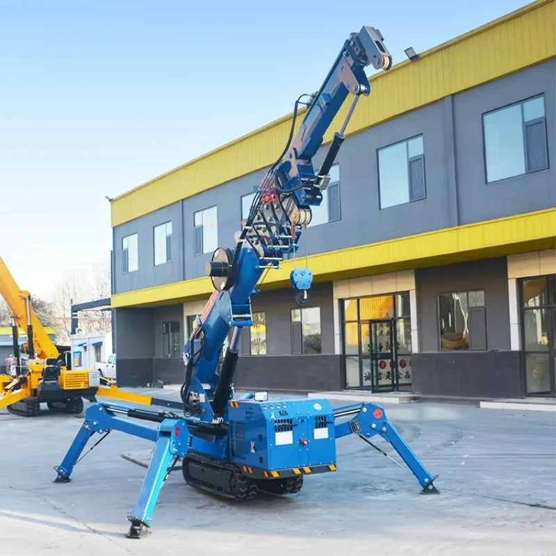 【Direct Factory Sale】Roof Crane Optional Hanging Baskets Available Mini Spider Crane Telescopic Boom Crawler Crane