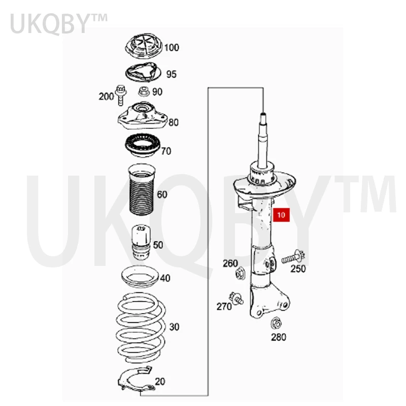 

A2123235500 Suspension rod swing arm fixed bracket base top glue Me rc ed es Be nz F212 E 180 200 260