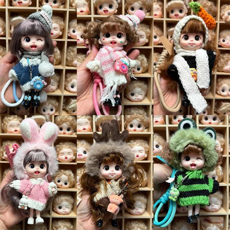 

Emotional Heartbeat Series Bjd Handmade Cute Doll 14cm Pocket Mini Doll Mobile Doll Fashion Mobile Phone Bag Decoration Gift