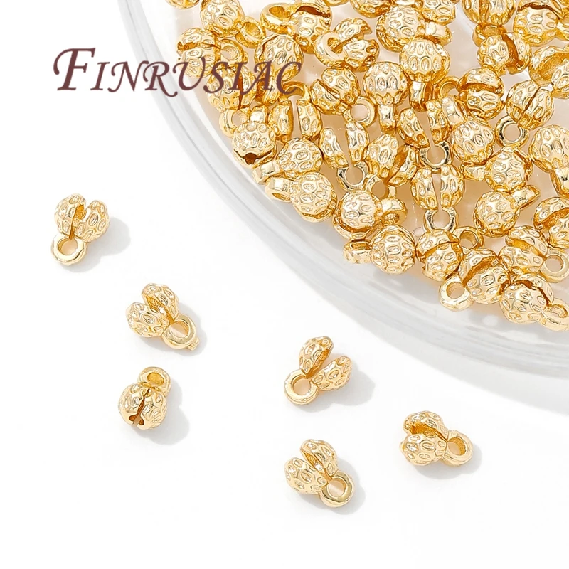 4mm Crimp End Bead Accessories 18K Gold Plated Clam Shell Bead Tip,Crimp Ends,Ball Chain Connectors,DIY Jewelry Making Supplies