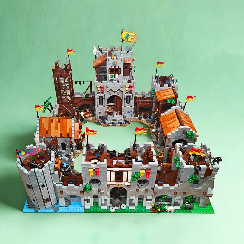 

8879-piece MOC Medieval Castle Architecture Leonis Castle Model DIY Assembly Building Block Toy Children's Birthday Gift