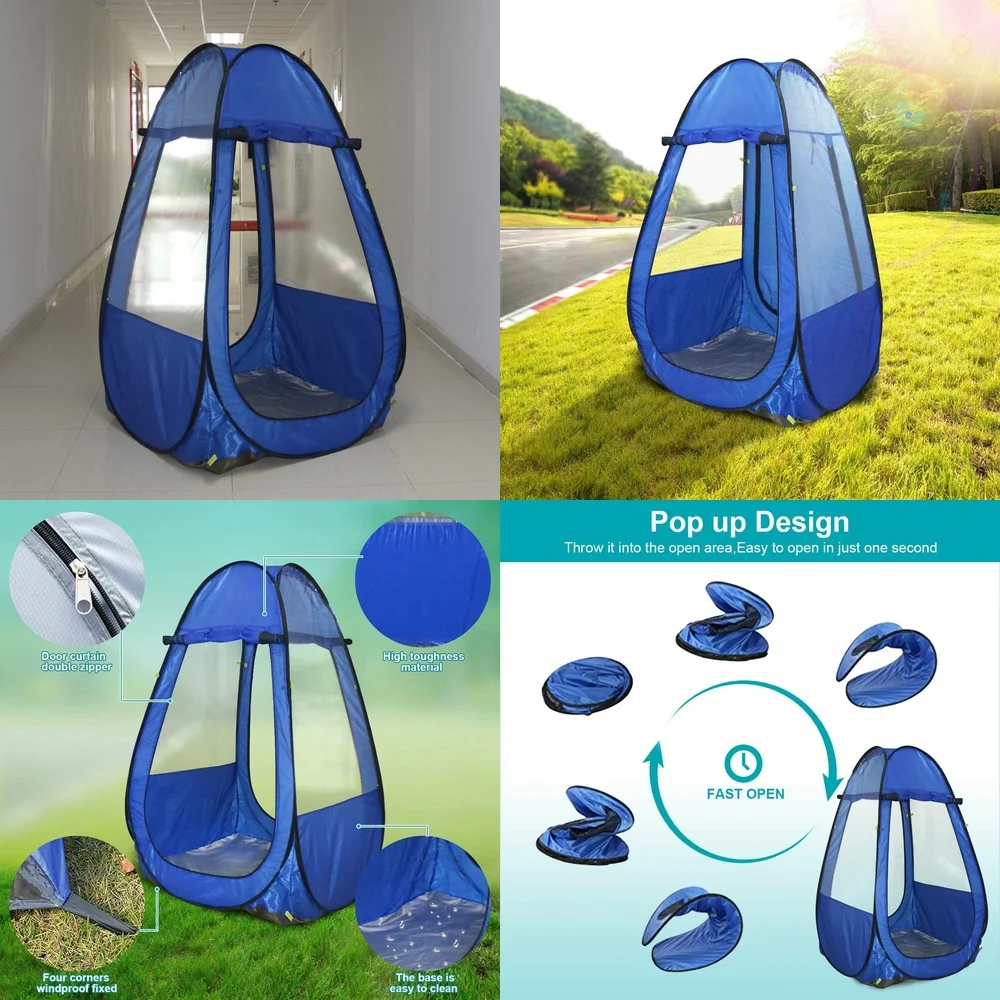 

GazebosПортативная всплывающая палатка для занятий спортом на открытом воздухе, кемпинга и использования в любой погоде, простая установка, укрытие для одного человека