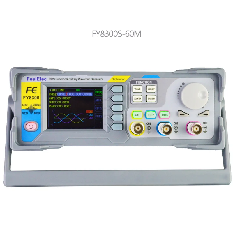 

FY8300S-60M 60MHz 3-Channel DDS Function Arbitrary Waveform 4CH TTL Level Output Signal Generator