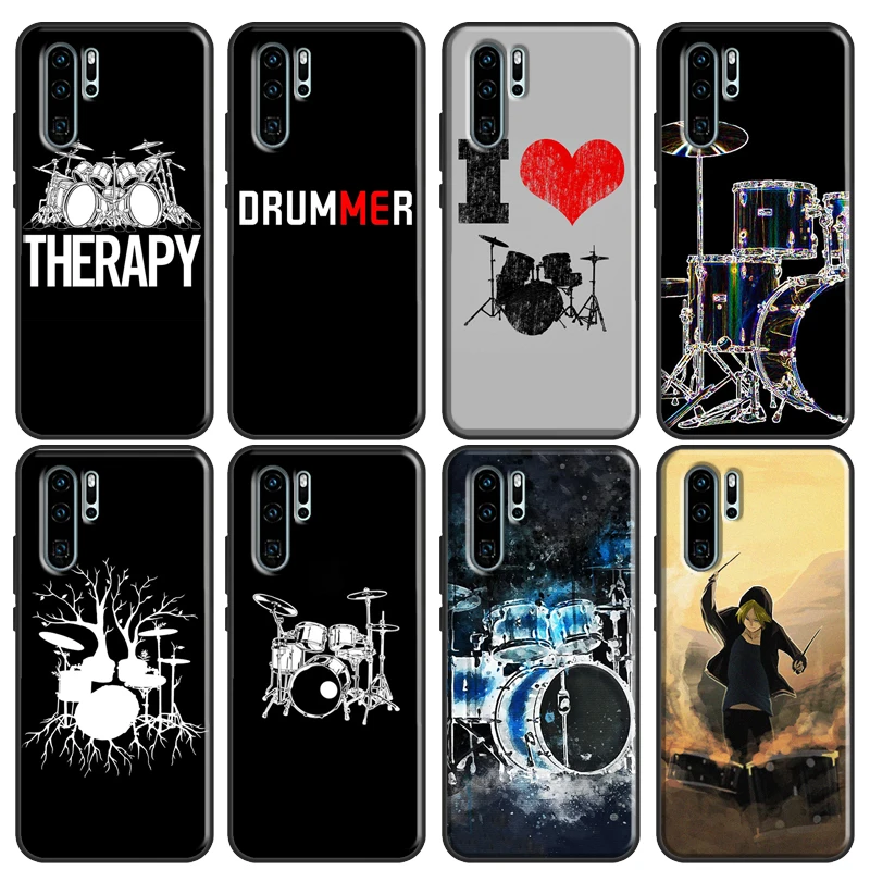 Drum Drummer Soft Cover For Huawei P30 Lite P40 P20 Pro Mate 20 10 Lite P Smart 2021 2019 Phone Case