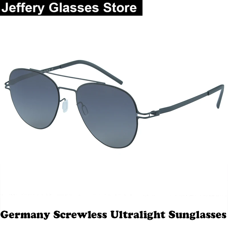 

2024 Germany Screwless Men Pilot Sunglasses Fashion Oval Ultralight Women Oversize Sun Glasses Brand Design Polarized Eyeglasses